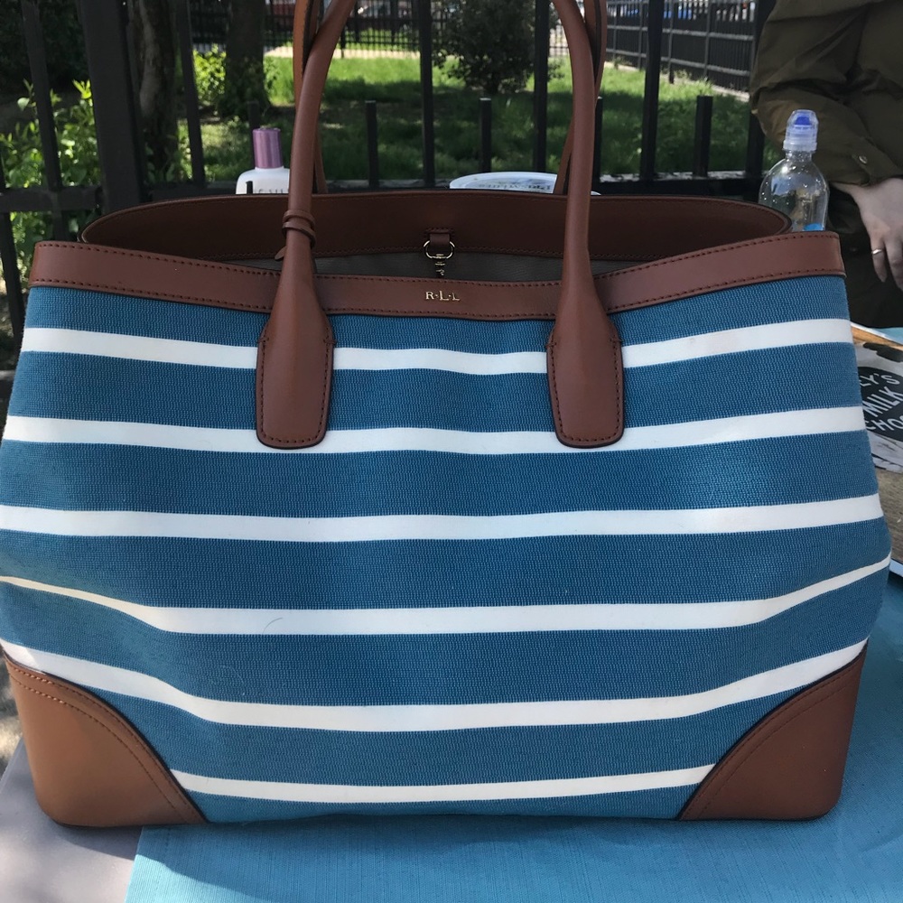 Ralph Lauren nautical leather tote